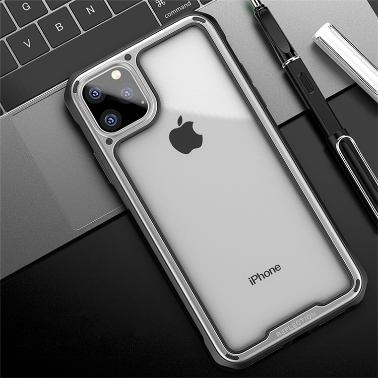Clara Prueba De Golpes Caja Del Teléfono Híbrido Para El IPhone De Apple 11 Pro 5.8 Pulgadas - Plata-1