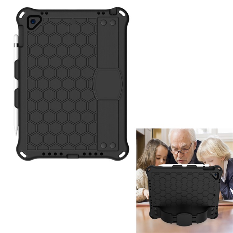 Honeycomb Texture PC + Silicone Tablet Protective Case for iPad 9.7-inch (2018)/(2017)/iPad Pro 9.7 inch (2016)/iPad Air 2/Air (2013) - Black-1