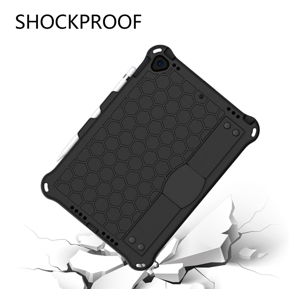 Honeycomb Texture PC + Silicone Tablet Hybrid Shell with Shoulder Strap for iPad 10.2 (2019)/iPad Pro 10.5-inch (2017)/iPad Air 10.5 inch (2019) - Black-2