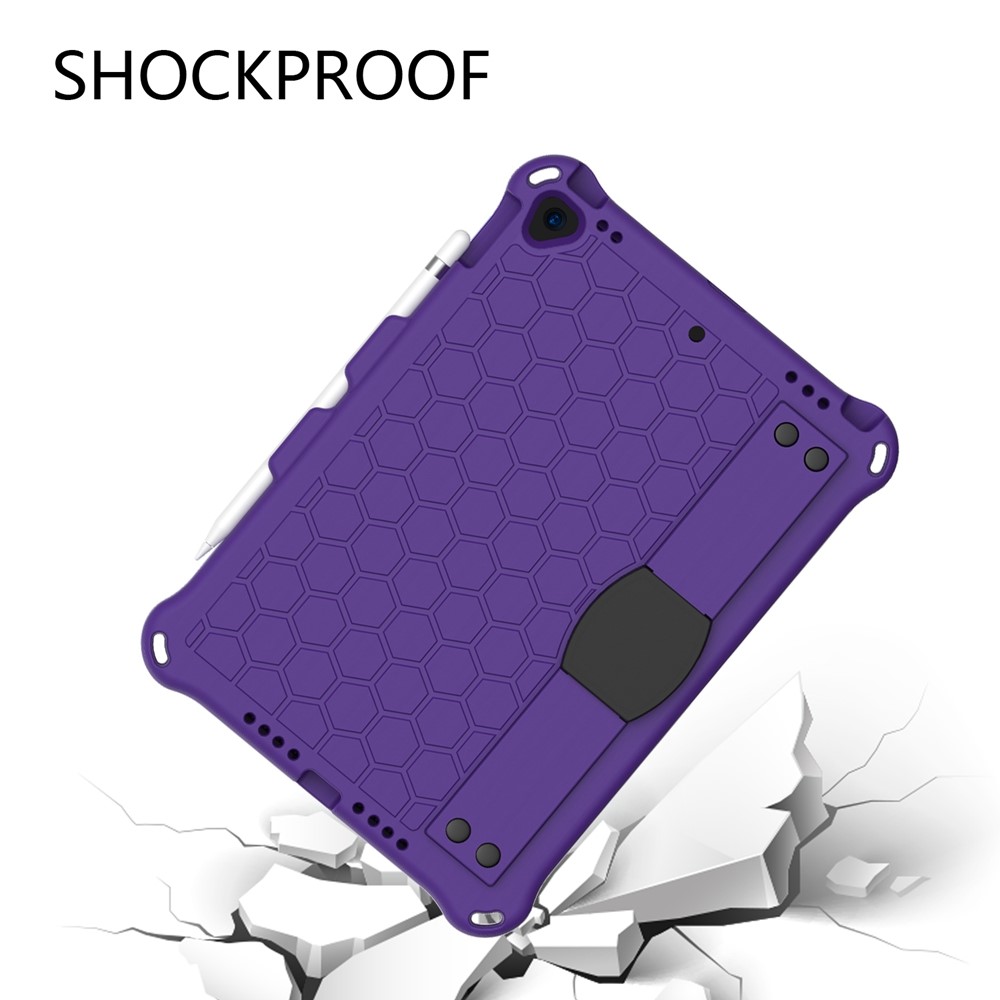 Coquille Hybride Comprimé En Nid D'abeilles Texture EVA Avec Bandoulière Pour Ipad 10,2 (2019) / Ipad Pro 10,5 Pouces (2017) / Ipad Air 10,5 Pouces (2019) - Violet-3