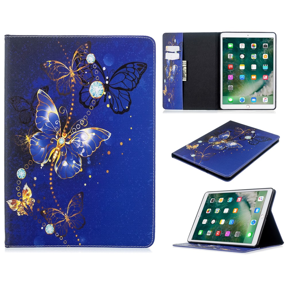 Case de Tableta de Cuero de Billetera de Impresión de Patrones Para Ipad 10.2 (2021)/(2020)/(2019) - Hermosa Mariposa