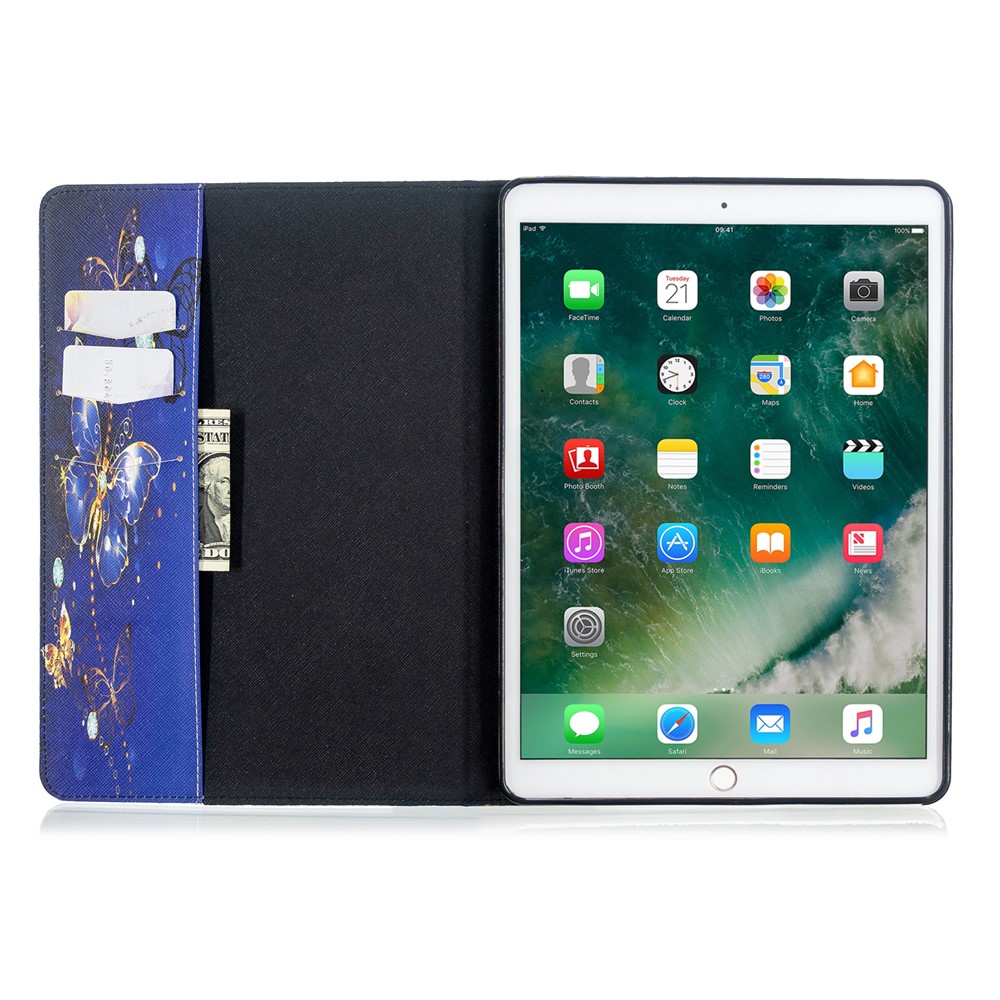 Case de Tableta de Cuero de Billetera de Impresión de Patrones Para Ipad 10.2 (2021)/(2020)/(2019) - Hermosa Mariposa