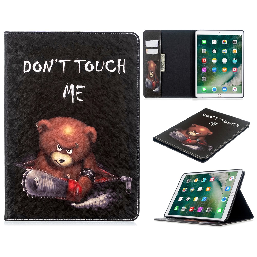 Pattern Printing Wallet Stand Leather Tablet Case for iPad 10.2 (2020) (2019) - Bear-1