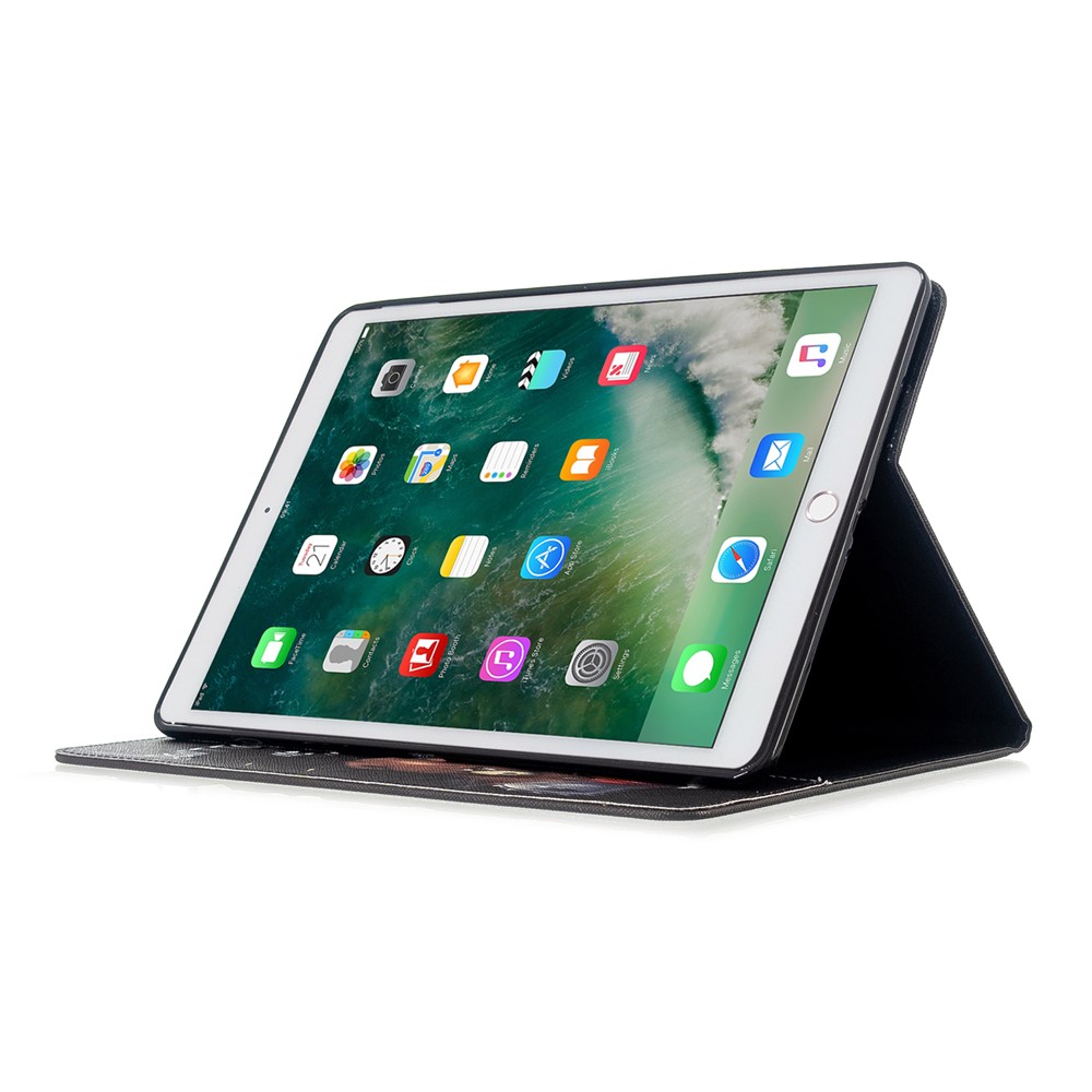 Portage D'impression de Portefeuille Case de Tablette en Cuir Pour Ipad 10.2 (2021) / (2020) / (2019) - Ours-5