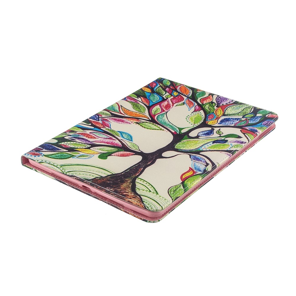 Pattern Printing Wallet Stand Leather Tablet Case for iPad 10.2 (2019) - Colorized Tree-6