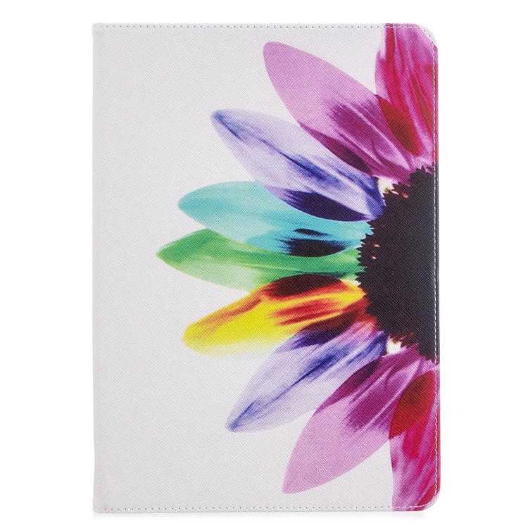 A Impressão De Padrões Caso Comprimido Couro Suporte Carteira Para Capas 10,2 (2019) - Flor Colorida-2