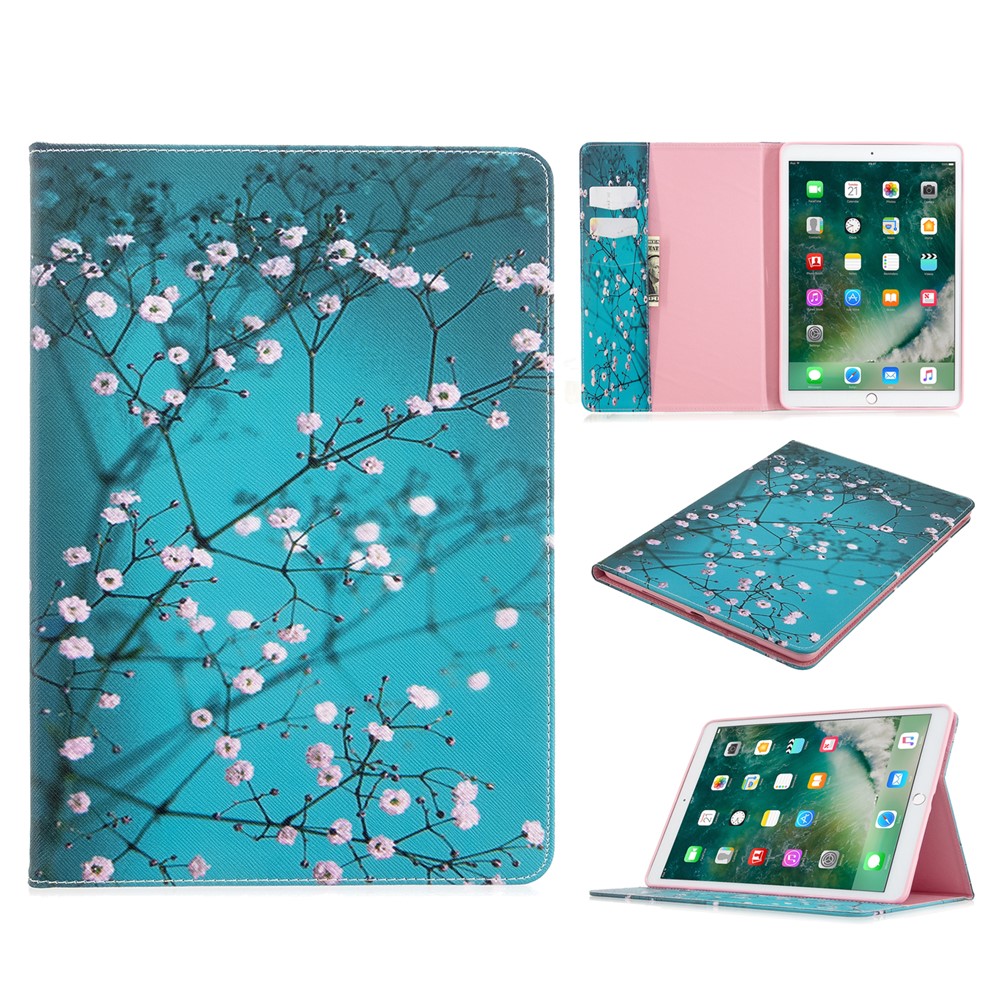 Porte-monnaie D'impression Portefeuille Tablette En Cuir Pour IPad 10.2 (2020) (2019) - Fleur-1