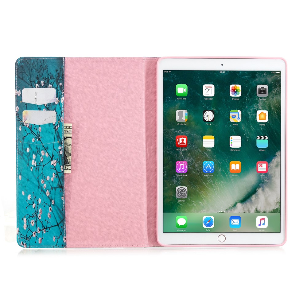 Porte-monnaie D'impression Portefeuille Tablette En Cuir Pour IPad 10.2 (2020) (2019) - Fleur-8