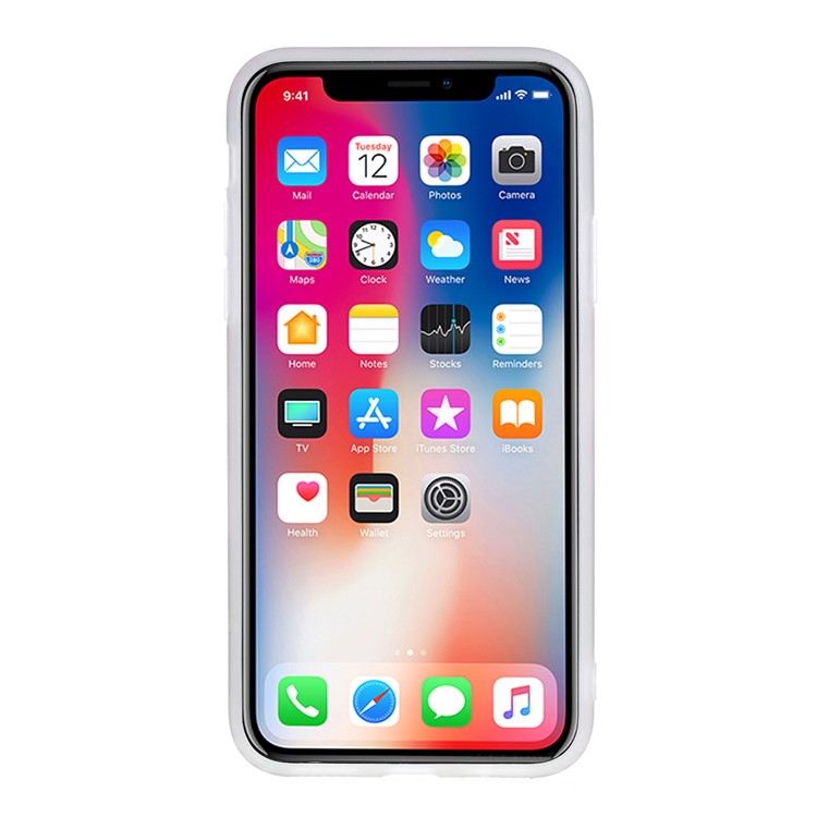 Motif De Marbre De Raccordement Géométrique IMD Couverture TPU Pour IPhone XS Max 6,5 Pouce - Or Rose-5