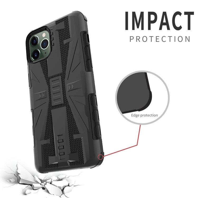 Shock Resistant Plastic + TPU Phone Cover Case for iPhone 11 Pro Max 6.5-inch - Black-5