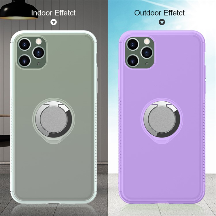 Uv Light Sensing Color Charging Tpu Back Case With Finger Ring Kickstand For Iphone 11 Pro 5 8 Inch Purple Discount And High Quality At Tvc Mall
