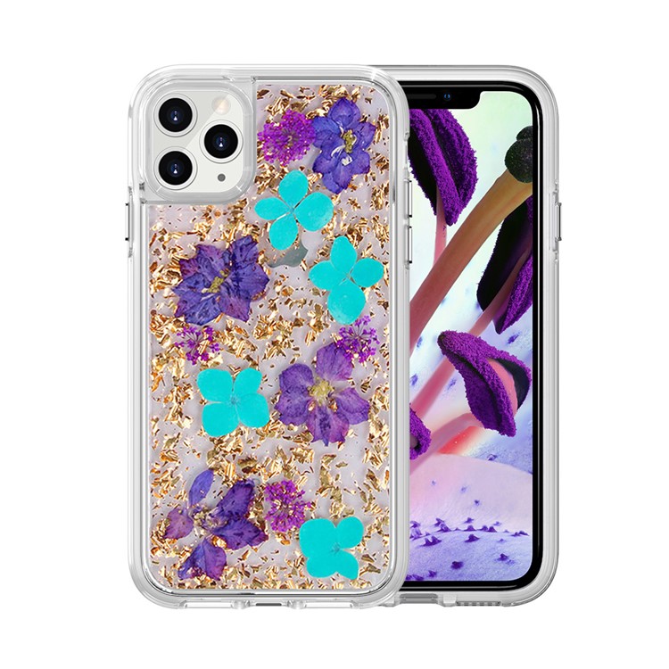 Flower Pattern Phone Cover Case for iPhone 11 Pro 5.8 inch - Style A-1