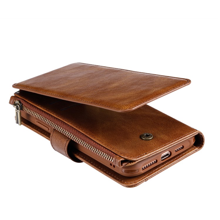 Vintage Style Multifunctional PU Leather Wallet Phone Case Cover for iPhone 11 Pro 5.8-inch - Brown-29