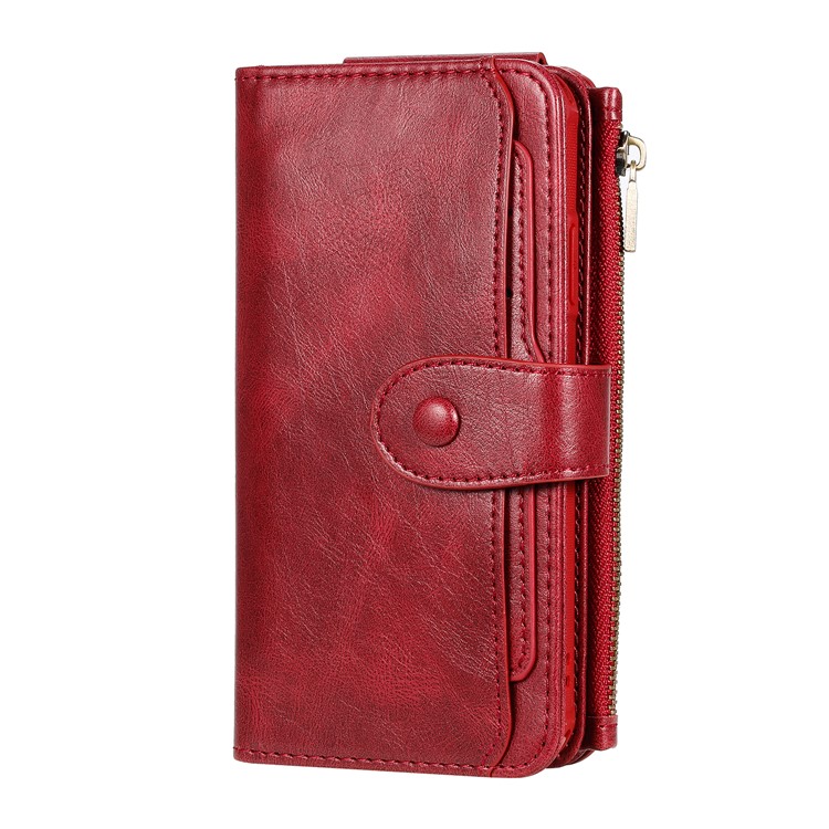 Vintage Style Multifunctional PU Leather Wallet Phone Case Cover for iPhone 11 6.1-inch - Red-10