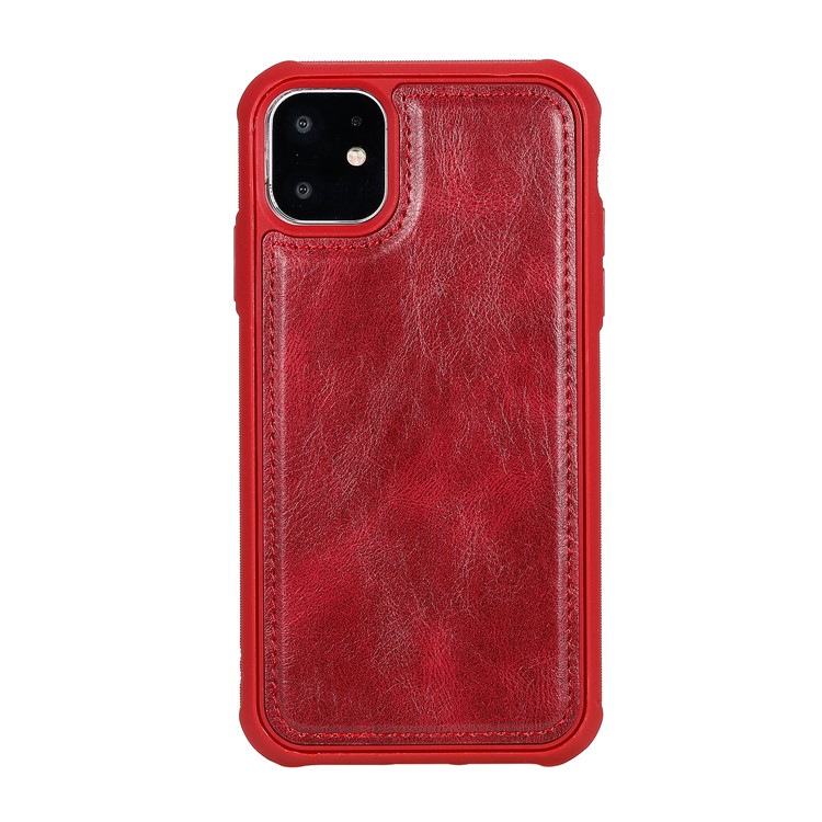 Vintage Style Multifunctional PU Leather Wallet Phone Case Cover for iPhone 11 6.1-inch - Red-14