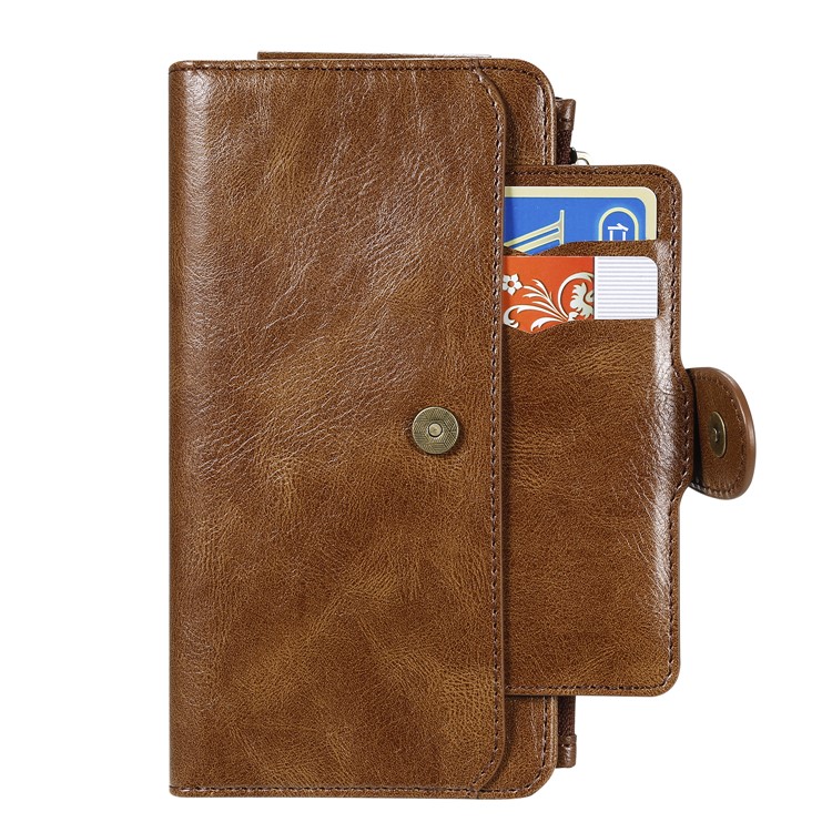 Vintage Style Multifunctional Leather Stand Wallet Phone Case Cover for iPhone 11 Pro Max 6.5-inch - Brown-13