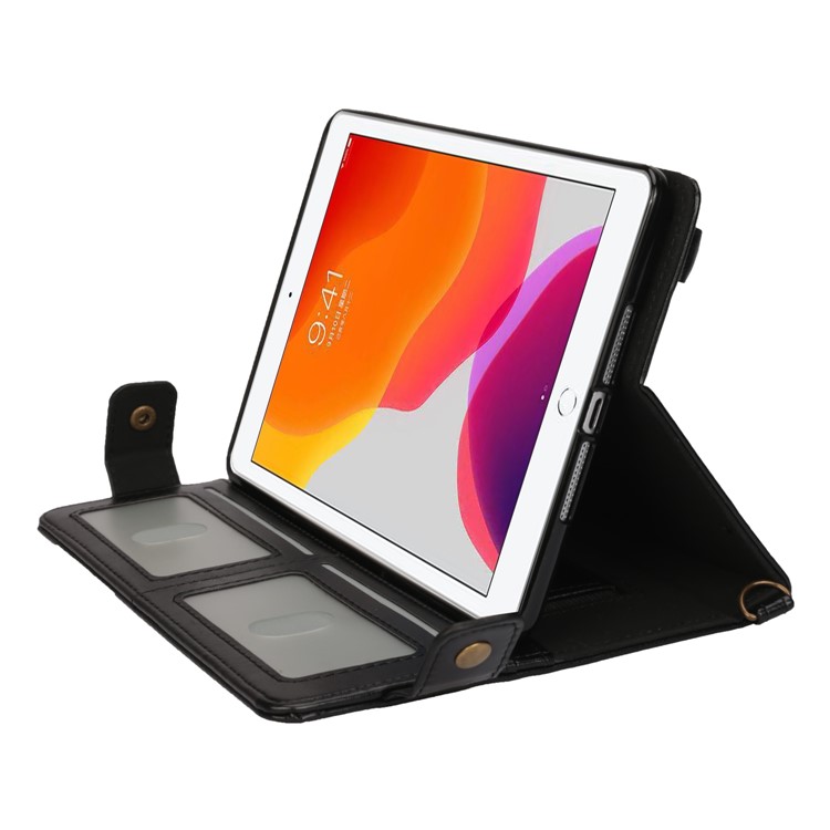 Color Splicing Envelop Style Wallet Leather Tablet Cover with Pen Pouch for Apple iPad 10.2 (2019) - Silver-6