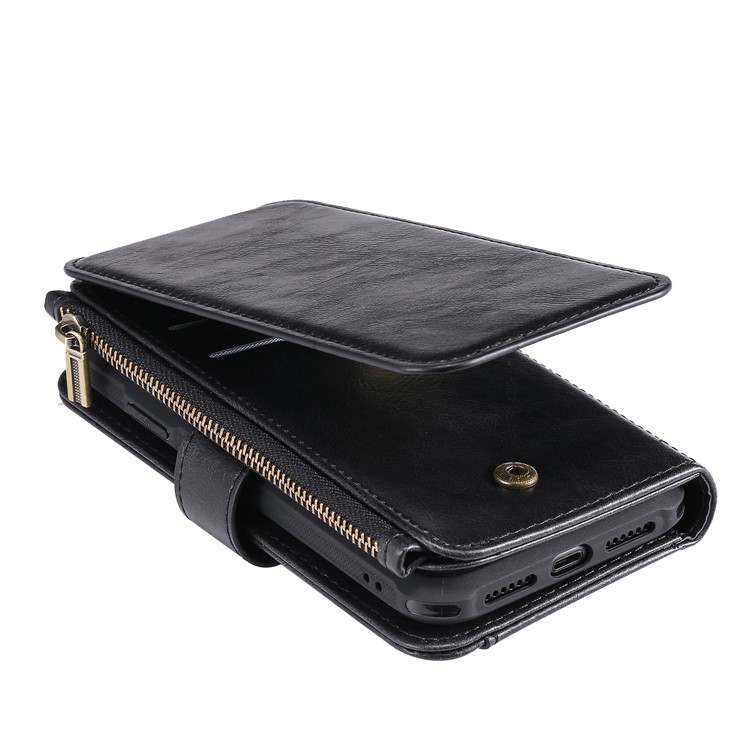 Multi-functional Retro Leather with Wallet Cell Case for iPhone XR 6.1 inch - Black-30