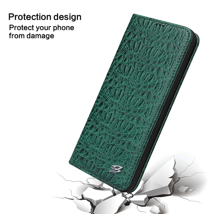 Crocodile Texture Cowhide Leather Wallet Phone Case for Apple iPhone 11 Pro Max 6.5 inch - Green-9