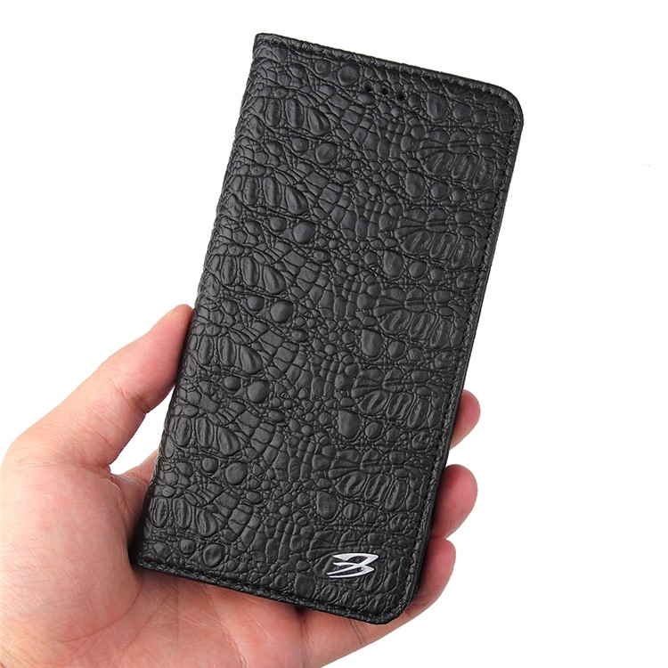 Crocodile Texture Cowhide Leather Wallet Case Cover for Apple iPhone XS Max 6.5 inch - Black-7