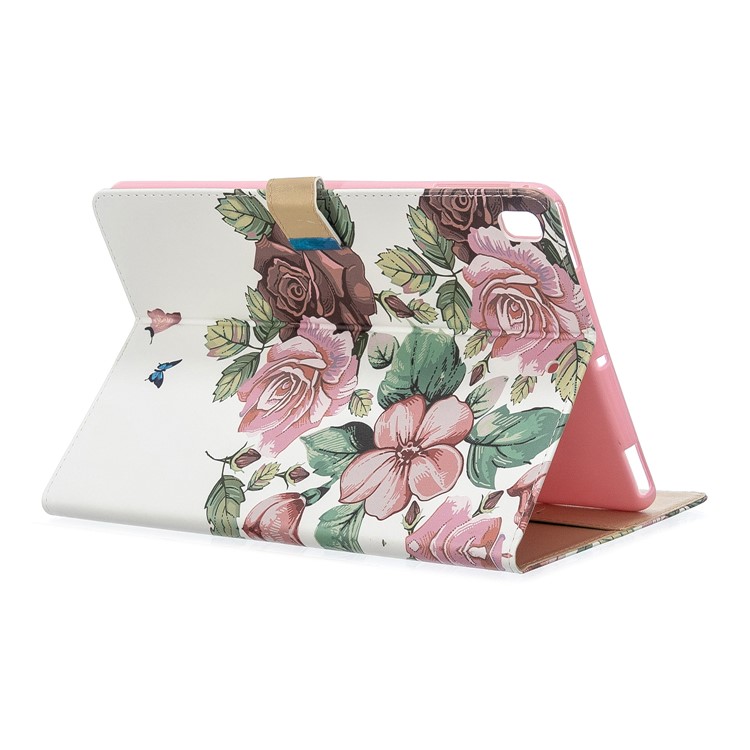 Printing PU Leather Wallet Tablet Cover for iPad Air (2013)/Air 2/Pro 9.7 inch (2016)/9.7-inch (2017)/9.7-inch (2018) - Pink Flower-4