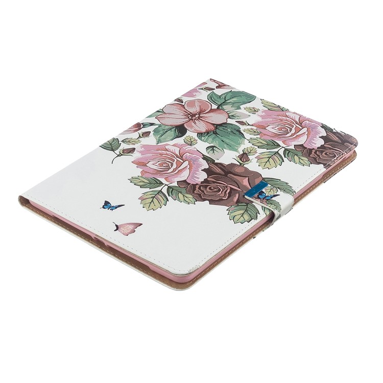Printing PU Leather Wallet Tablet Cover for iPad Air (2013)/Air 2/Pro 9.7 inch (2016)/9.7-inch (2017)/9.7-inch (2018) - Pink Flower-6