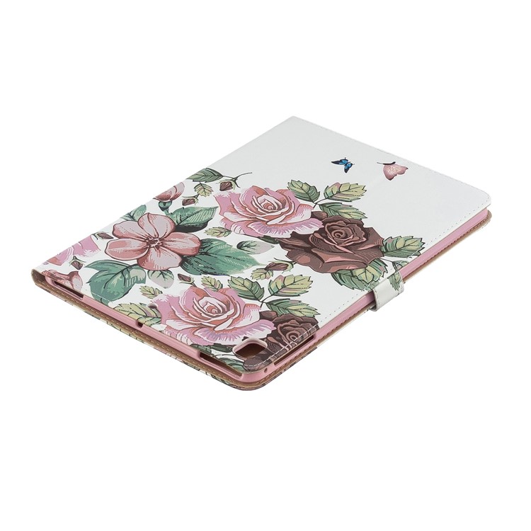 Printing PU Leather Wallet Tablet Cover for iPad Air (2013)/Air 2/Pro 9.7 inch (2016)/9.7-inch (2017)/9.7-inch (2018) - Pink Flower-7