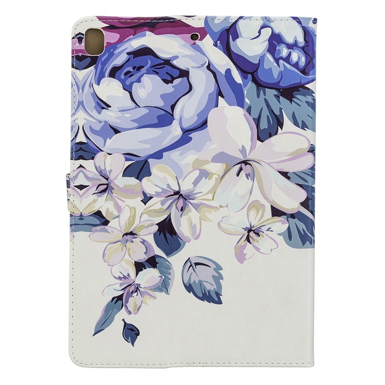 Printing PU Leather Wallet Tablet Cover for iPad Air (2013)/Air 2/Pro 9.7 inch (2016)/9.7-inch (2017)/9.7-inch (2018) - Blue Flower-3