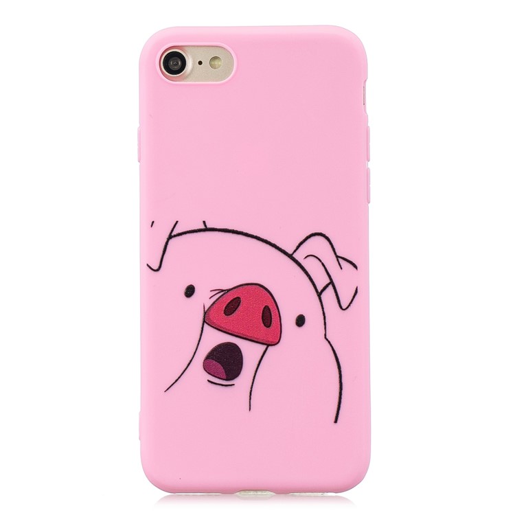 Cassa Del Telefono TPU Stampa Modello Con La Cinghia Del Silicone Per Iphone 7/8 - Rosa-2