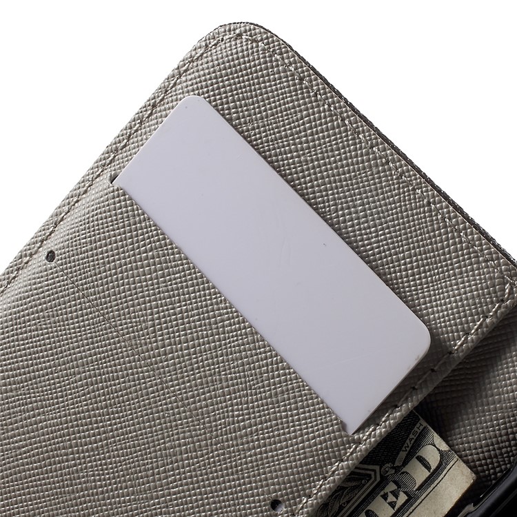 Leather Case Stand Card Holder for iPhone SE/5s/5 - Do Not Touch My Phone-6