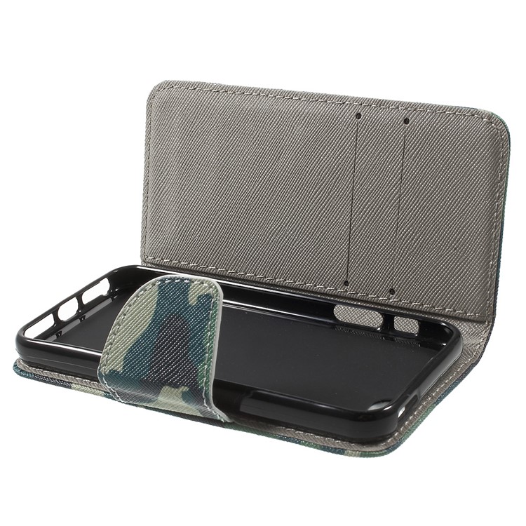 Portemonnaie Stand Ledertasche Für IPhone Se / 5s / 5 - Tarnmuster-5