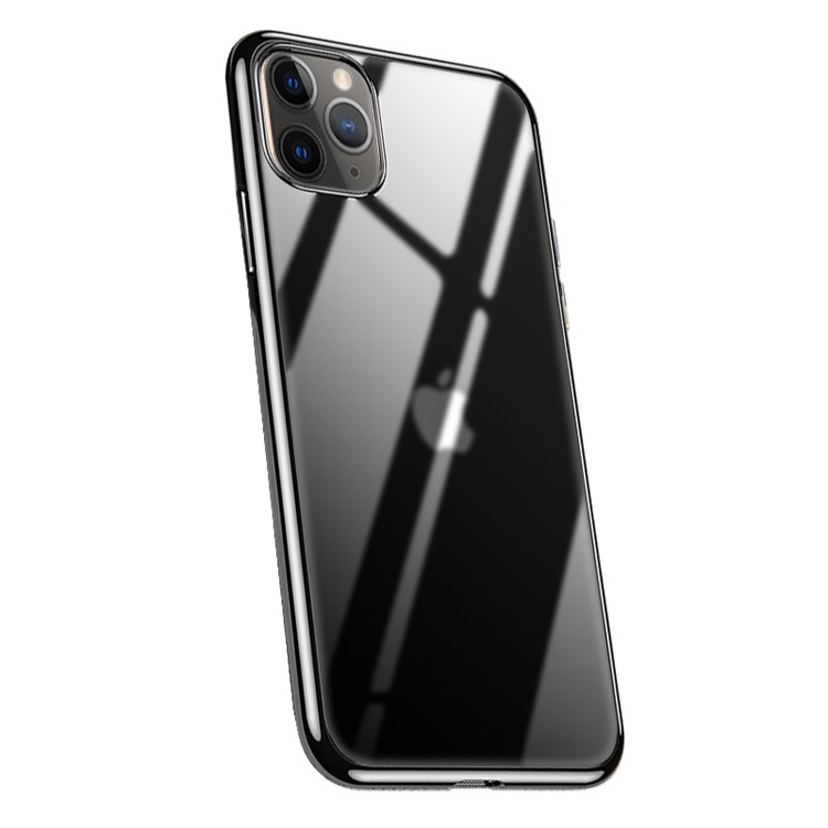 SULADA Ultradünne Galvanik Kanten Mikro Matt Weicher TPU Fall Für Iphone 11 Pro 5,8 Zoll - Schwarz-1