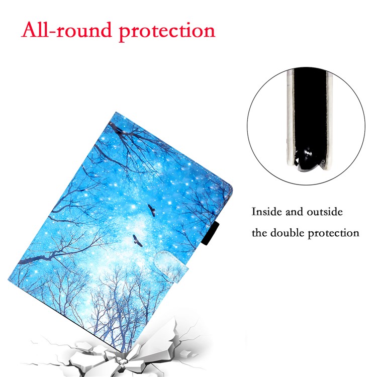 Light Spot Decor Pattern Printing Leather Cover for iPad mini (2019) 7.9 inch/4/3/2/1 - Winter Forest-4