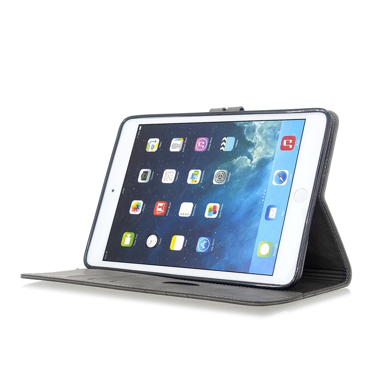 Auto Wake Sleep Stand Smart Leather Tablet Cover Casing for Apple iPad mini 1/2/3/4/(2019) 7.9 inch - Grey-5