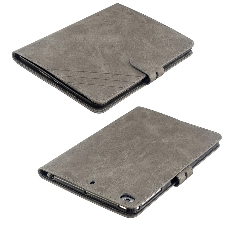 Auto Wake Sleep Stand Smart Leather Tablet Cover Casing for Apple iPad mini 1/2/3/4/(2019) 7.9 inch - Grey-8