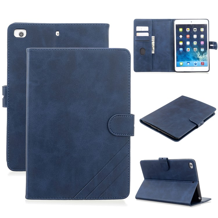 Auto Wake Sleep Stand Smart Leather Tablet Cover Casing for Apple iPad mini 1/2/3/4/(2019) 7.9 inch - Blue-1