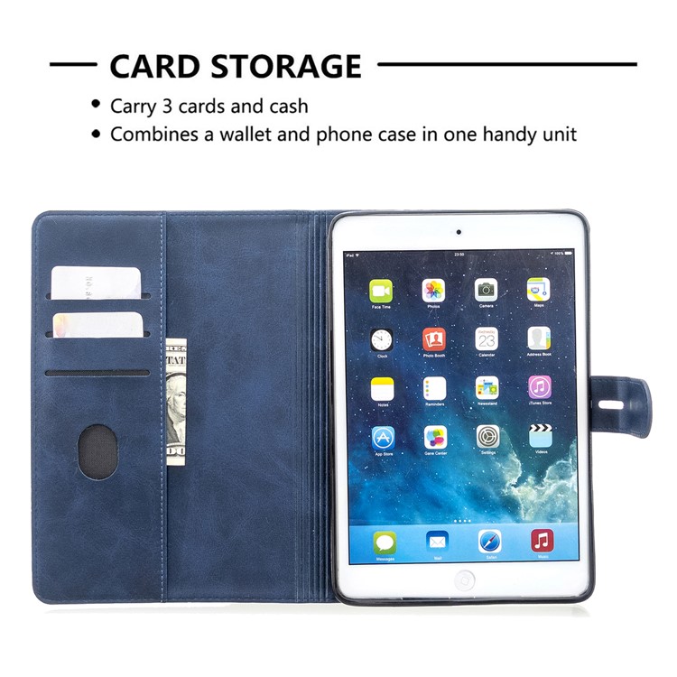 Auto Wake Sleep Stand Smart Leather Tablet Cover Casing for Apple iPad mini 1/2/3/4/(2019) 7.9 inch - Blue-11