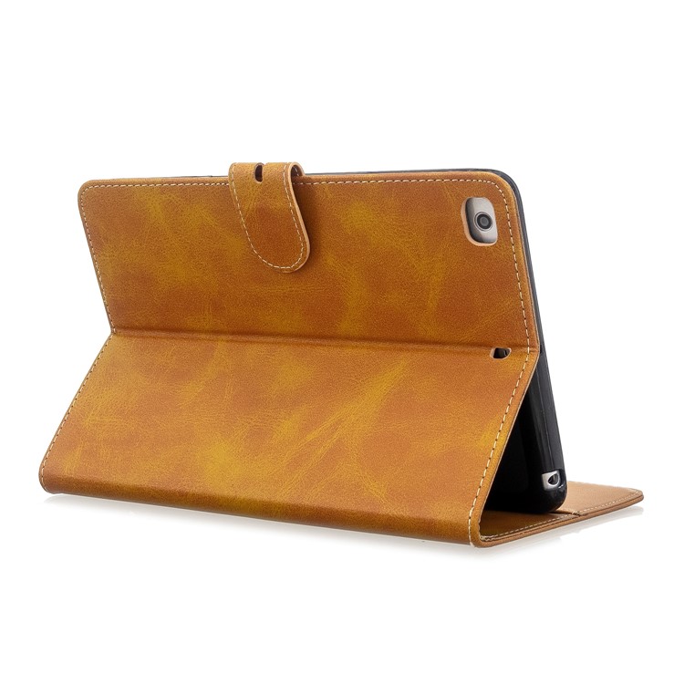 Auto Wake Sleep Stand Smart Leather Tablet Cover Casing for Apple iPad mini 1/2/3/4/(2019) 7.9 inch - Yellow-4