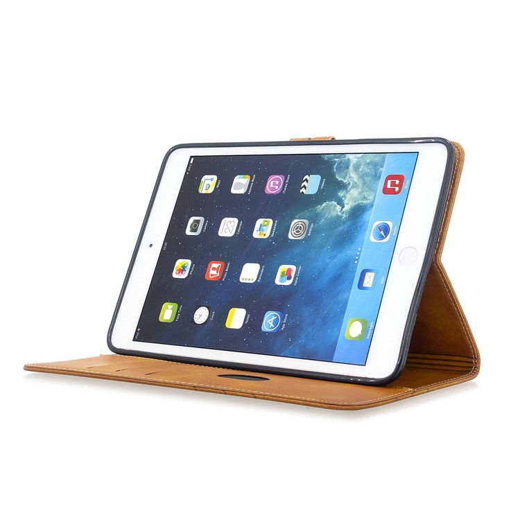 Auto Wake Sleep Stand Smart Leather Tablet Cover Casing for Apple iPad mini 1/2/3/4/(2019) 7.9 inch - Yellow-5