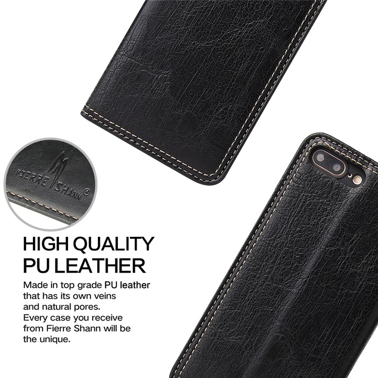 Auto-absorbed Leather Wallet Case for iPhone 8 Plus/7 Plus 5.5 inch - Black-5