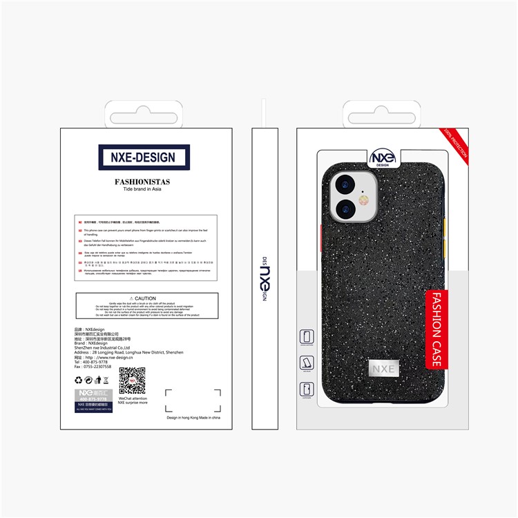 NXE Rhinestone Decoration PC Back Phone Case for iPhone 11 6.1 inch - Black-6