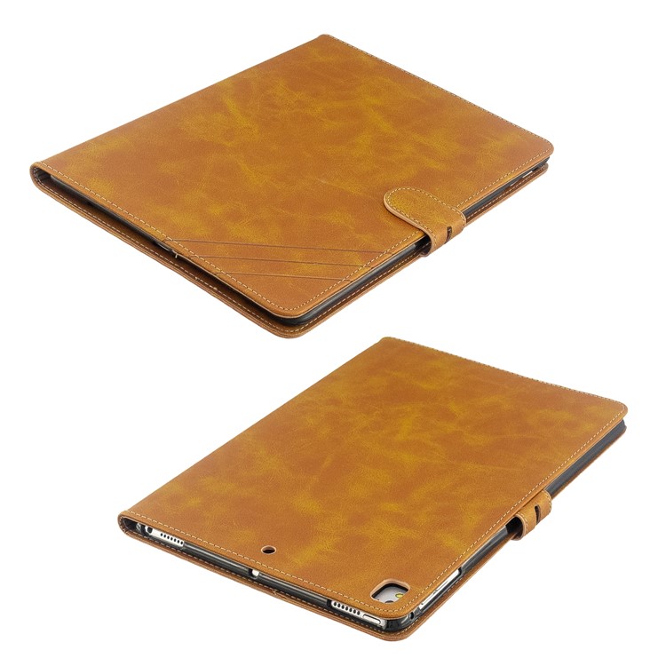 Auto Wake Sleep Leather Stand Tablet Cover for Apple iPad 9.7-inch (2018)/(2017) / iPad Pro 9.7 inch (2016)/ iPad Air/Air 2 - Yellow-8