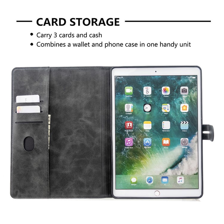 El Caso De Cuero Del Sueño De La Tableta Soporte Estela De Auto Para Ipad 10.2 (2019) / Ipad Aire 10.5 Pulgadas (2019) / Ipad Pro De 10,5 Pulgadas (2017) - Negro-10