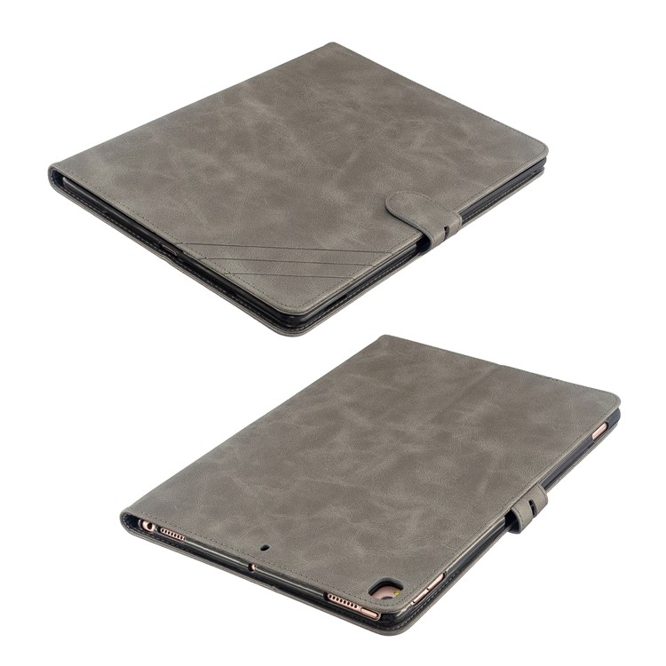 Auto Wake Sleep Leather Stand Tablet Case for iPad 10.2 (2019)/iPad Air 10.5 inch (2019)/iPad Pro 10.5-inch (2017) - Grey-8