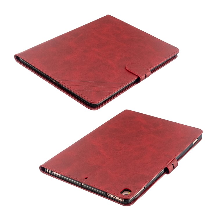 Auto Wake Sleep Leather Stand Tablet Case for iPad 10.2 (2019)/iPad Air 10.5 inch (2019)/iPad Pro 10.5-inch (2017) - Red-8