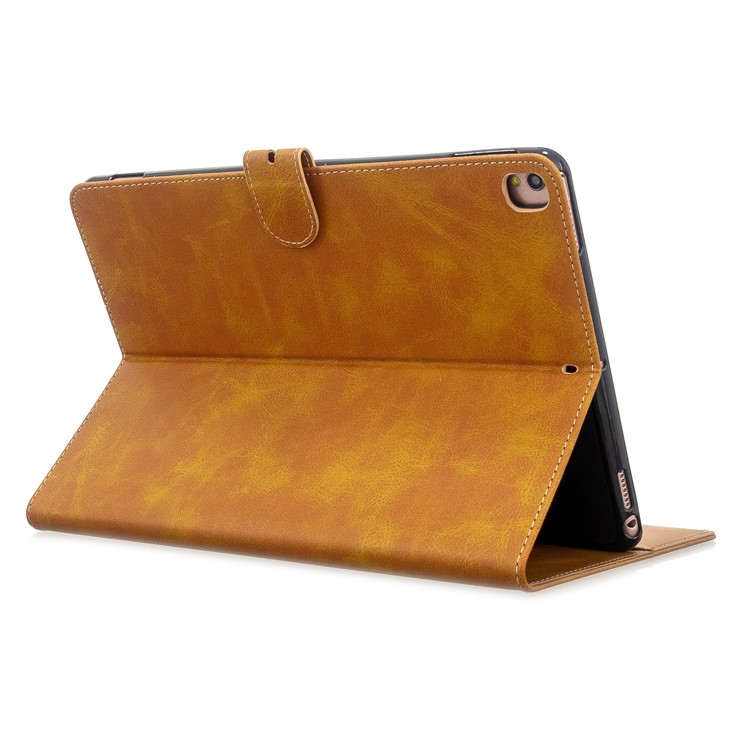 Auto Wake Sleep Leather Stand Tablet Case for iPad 10.2 (2019)/iPad Air 10.5 inch (2019)/iPad Pro 10.5-inch (2017) - Yellow-4