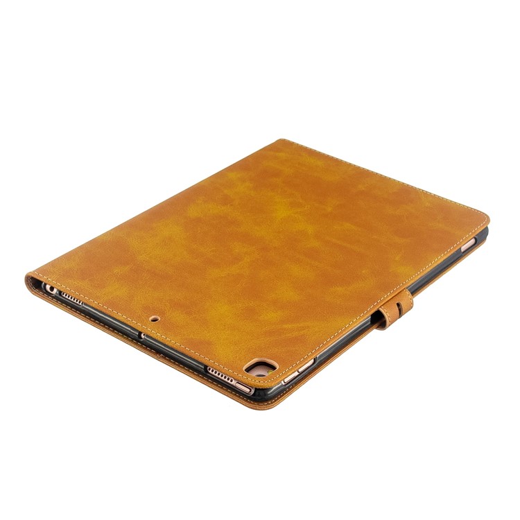 Auto Wake Sleep Leather Stand Tablet Case for iPad 10.2 (2019)/iPad Air 10.5 inch (2019)/iPad Pro 10.5-inch (2017) - Yellow-7