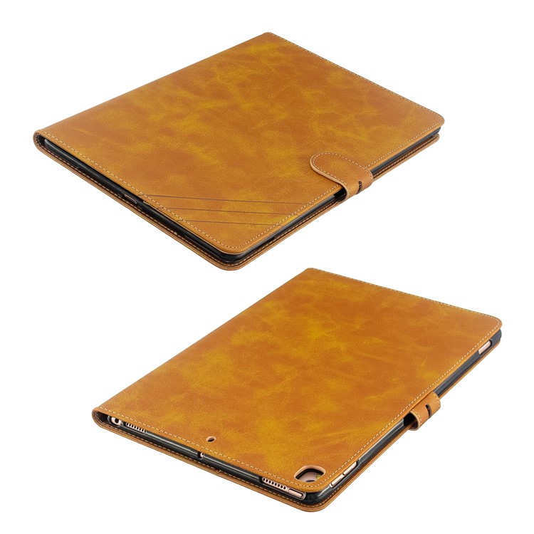 Auto Wake Sleep Leather Stand Tablet Case for iPad 10.2 (2019)/iPad Air 10.5 inch (2019)/iPad Pro 10.5-inch (2017) - Yellow-8