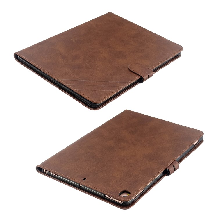Auto Wake Sleep Leather Stand Tablet Case for iPad 10.2 (2019)/iPad Air 10.5 inch (2019)/iPad Pro 10.5-inch (2017) - Brown-8