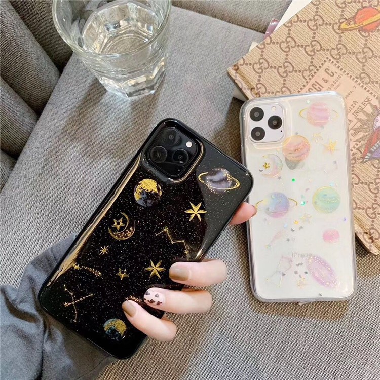 Planets Pattern Epoxy TPU Back Phone Case for iPhone 11 Pro 5.8 inch - Transparent-5
